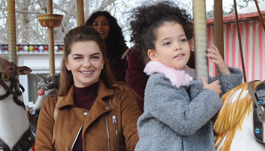 Pelin Karahan çocuklar gibi eğlendi