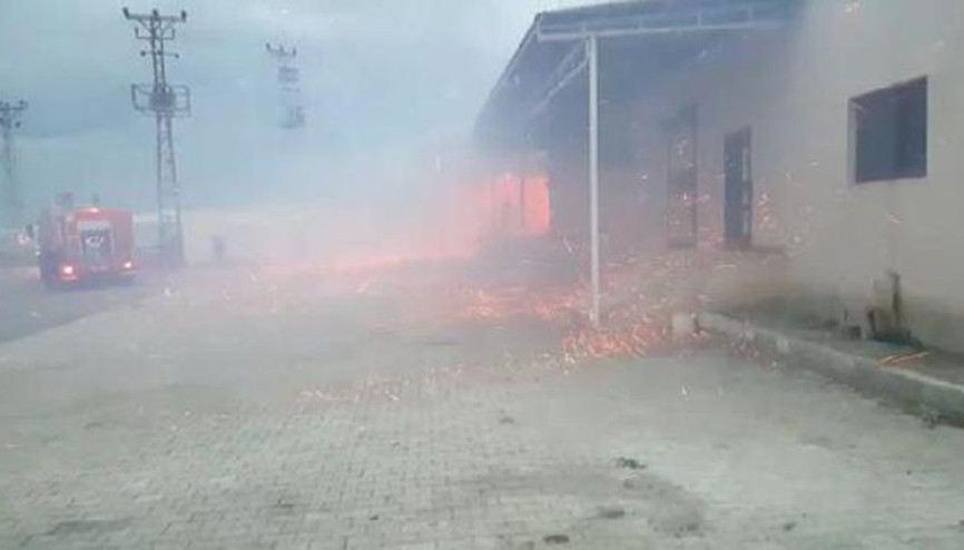 Hatayda, zeytinyağı fabrikasında yangın