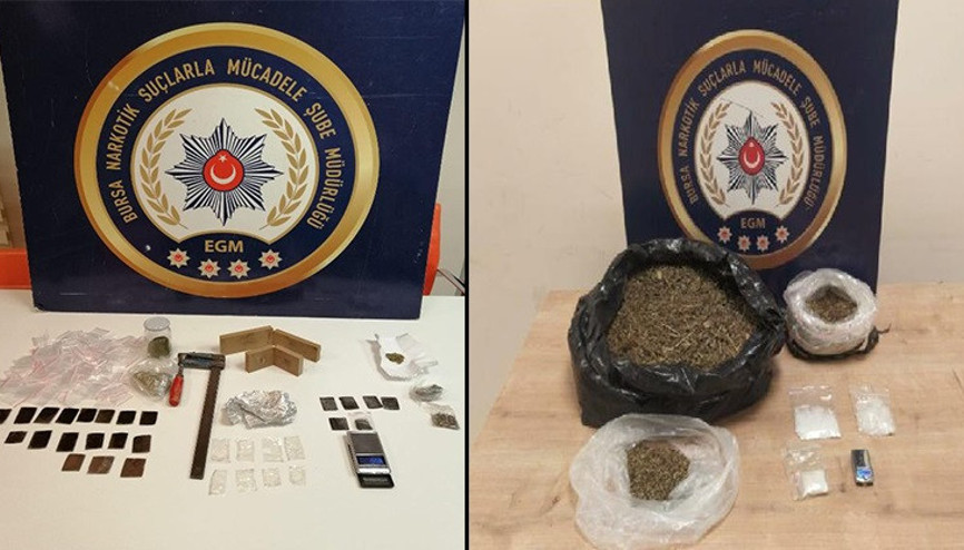 Bursada uyuşturucu madde ticareti yapan 2 kişi tutuklandı
