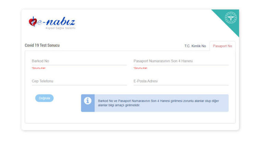 Covid 19 test sonucu nasıl öğrenilir e Nabız koronavirüs test sonucu sorgulama