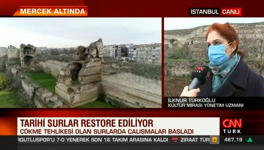 Tarihi surlarda restorasyon çalışması Tarihi surlarda restorasyon çalışması