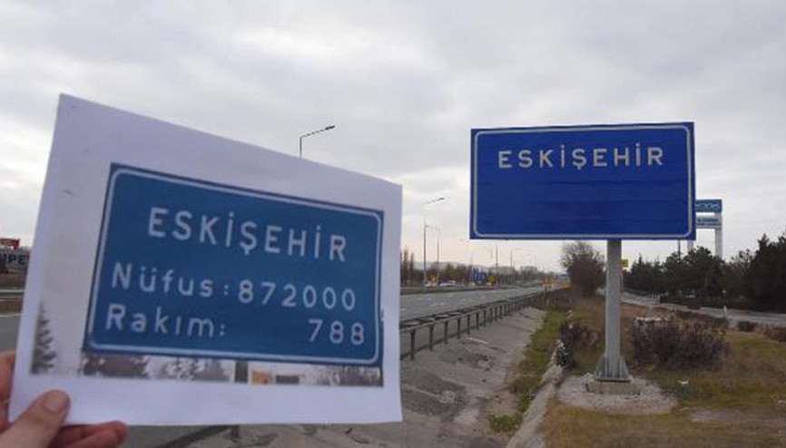Son dakika haberler: Şehir tabelalarında yeni dönem Nüfus ve rakım gitti, adları kaldı