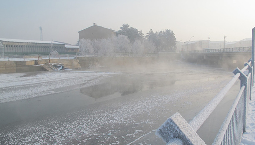 Görüntüler Türkiyeden Tüm ilçe dondu Görüntüler Türkiyeden Tüm ilçe dondu