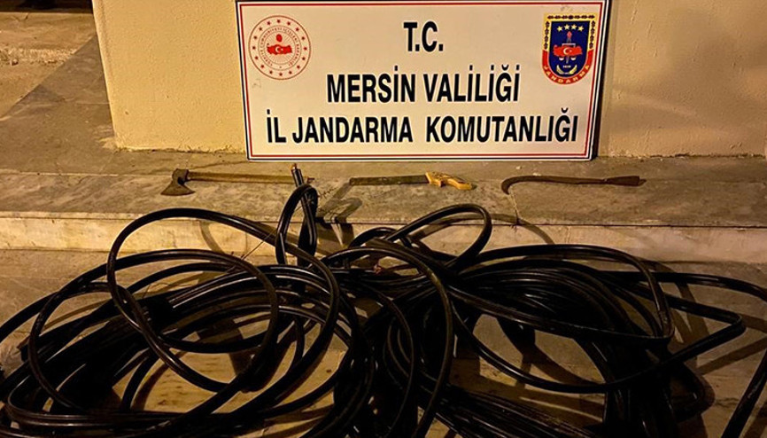 Kablo hırsızları yakalandı