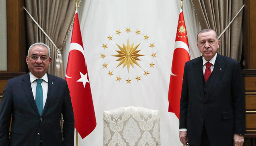 Cumhurbaşkanı Erdoğan, DSP Genel Başkanı Aksakal’ı kabul etti