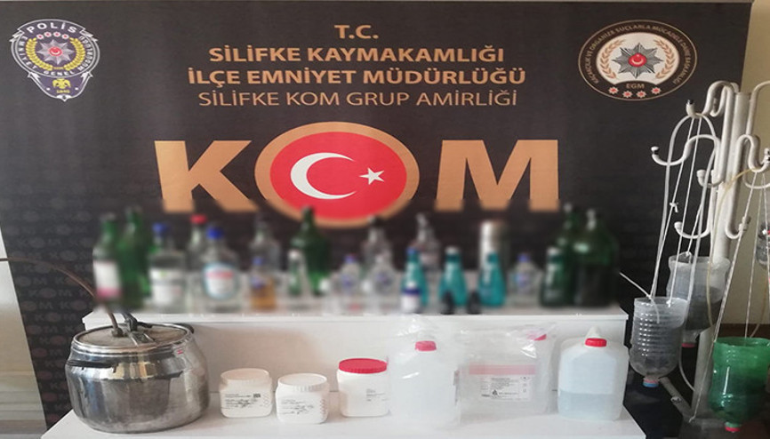 Silifke’de sahte içki operasyonu