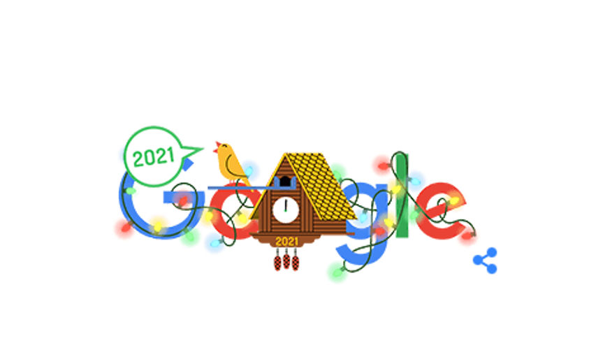Yeni yılın ilk günü için Googledan Doodle Google 2021 yılbaşını Doodle ile kutladı