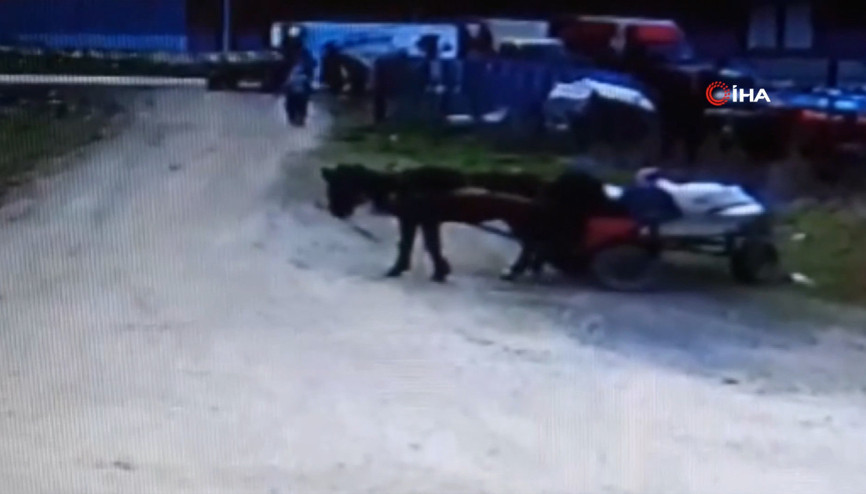 At arabasıyla 4 ton demiri böyle çaldı