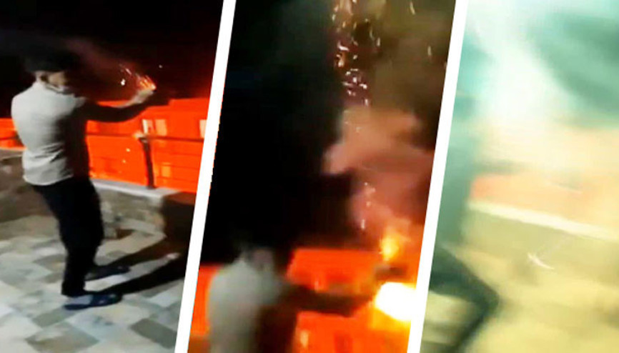 Terastaki havai fişekli kutlama çok kötü bitti