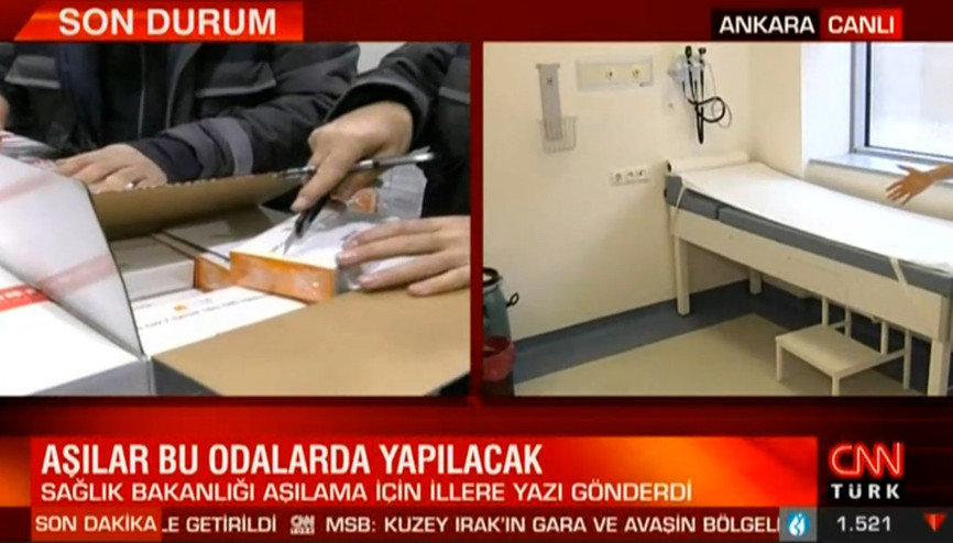 Aşılar bu odalarda yapılacak