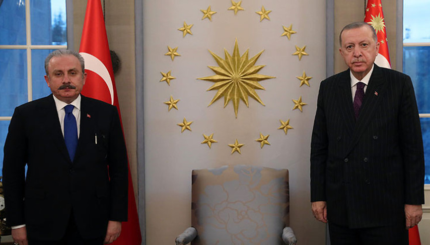 Cumhurbaşkanı Erdoğan, TBMM Başkanı Şentop’u kabul etti