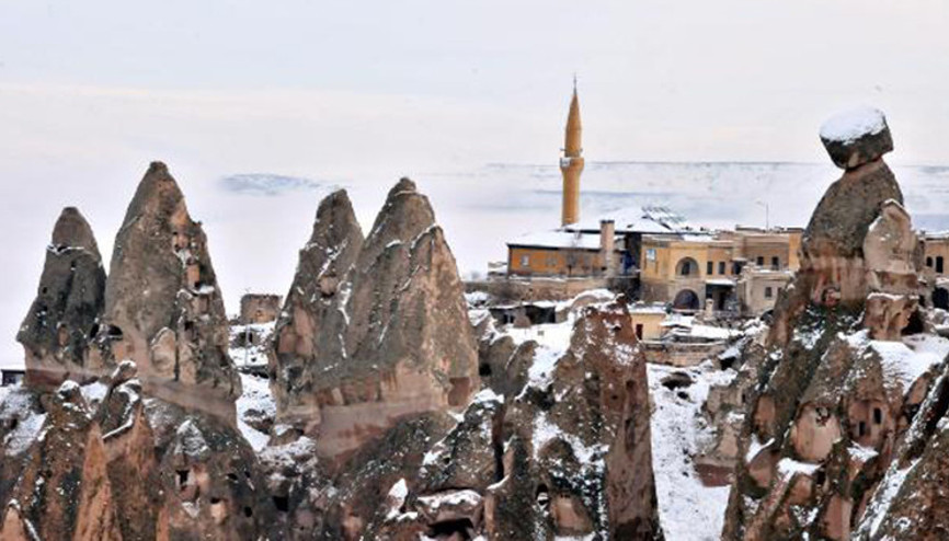 Kapadokyada kar güzelliği