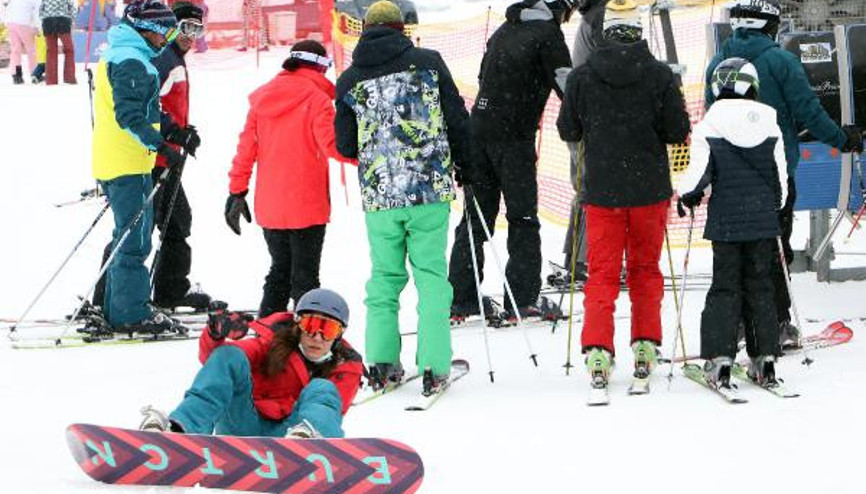 Palandökende, kısıtlamada kayak keyfi Palandökende, kısıtlamada kayak keyfi