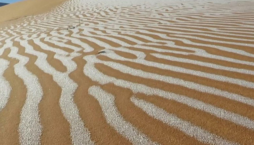 Sahra Çölüne kar yağdı