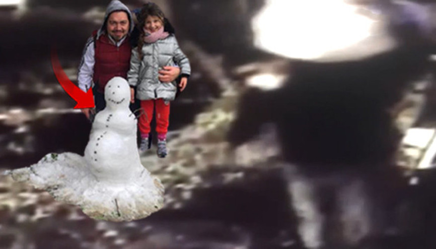 Pes dedirten hırsızlık... Kardan adamı çaldılar