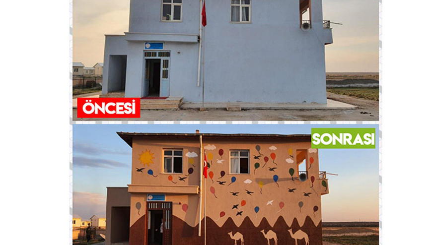 Pandemide okulları boyadılar