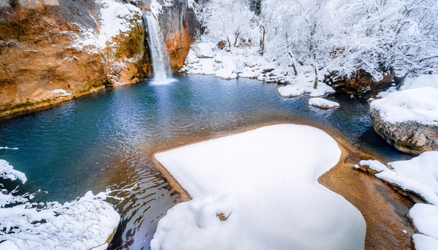 Doğa harikası Horma Kanyonu... Kar altında doyumsuz manzaralar sunuyor