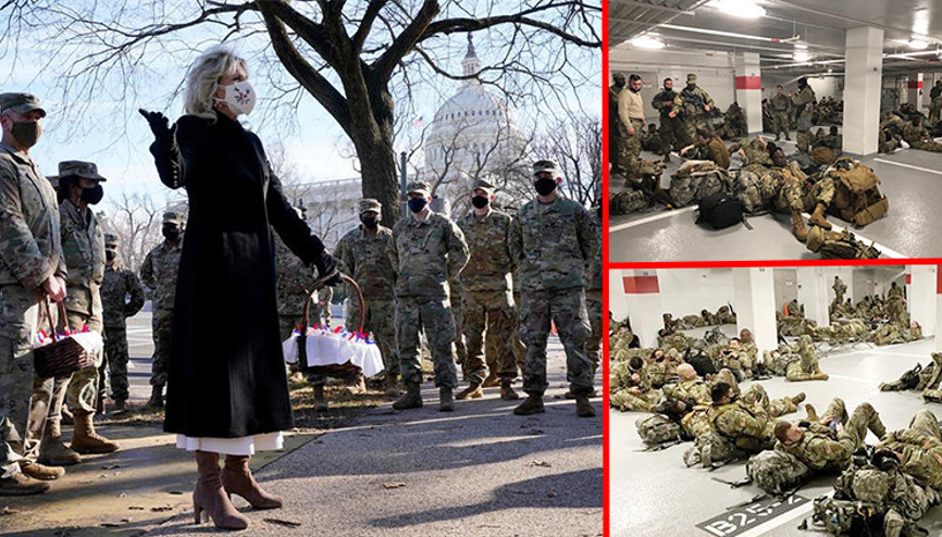 İlk günden skandal... First Lady askerlere kurabiye taşıdı
