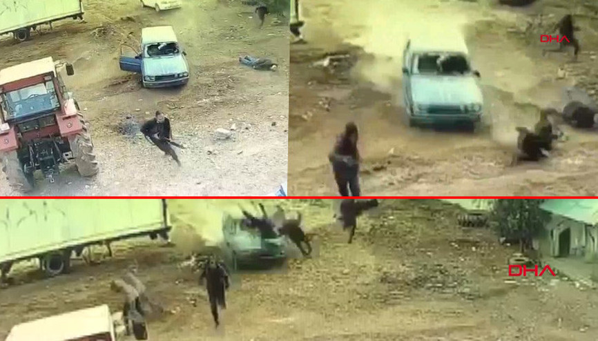 Mardinin Kızıltepe ilçesinde inanılmaz görüntüler Silahlı arazi kavgası dehşeti...