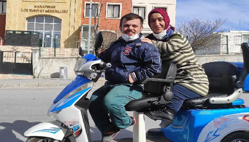 Engelli çiftin çalınan elektrikli motosikleti, satışa çıkarılınca bulundu