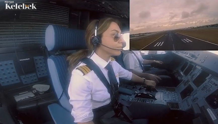 Pilot eş, kokpitten görüntü paylaştı