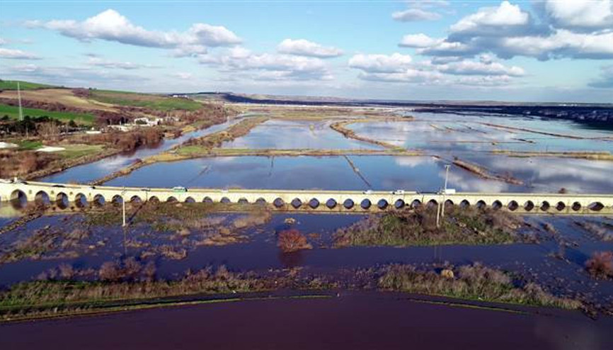 Ergene Nehrinin alarm seviyesi turuncuya yükseltildi