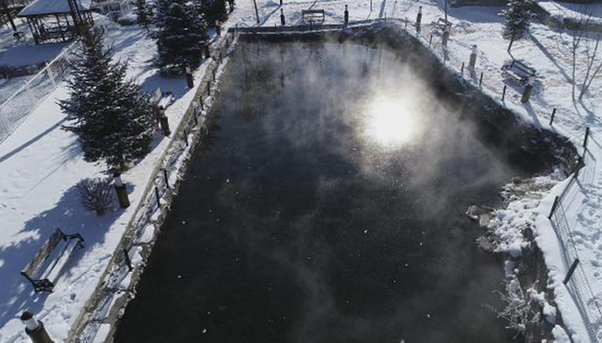 Erzurumdaki Balıklıgöl, eksi 30 derecede bile donmuyor