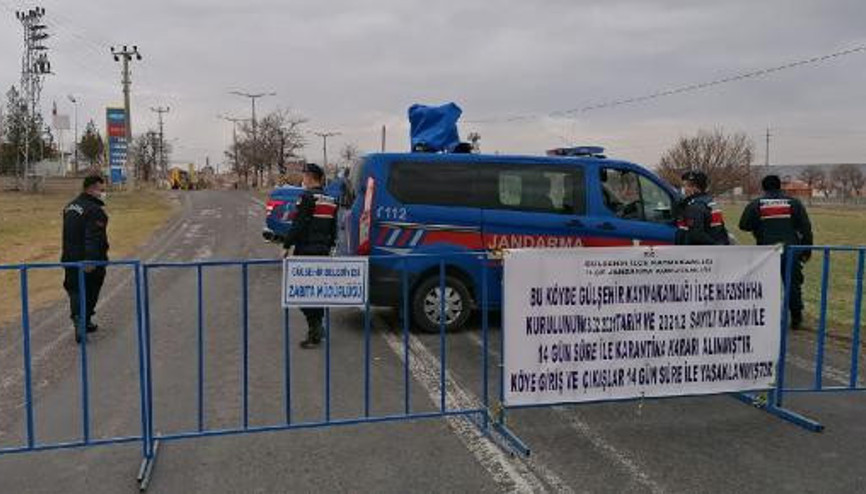 Mutasyonlu koronavirüs nedeniyle köy karantinaya alındı