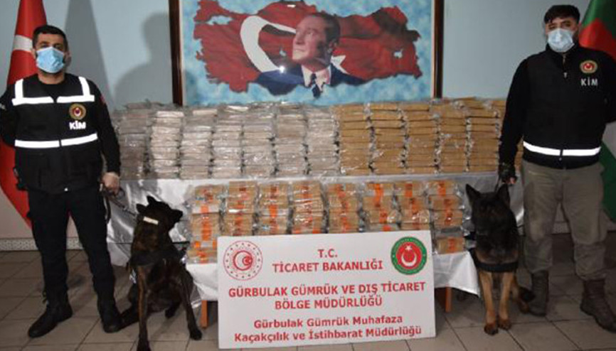 Gürbulakta 808 kilo eroin ele geçirildi