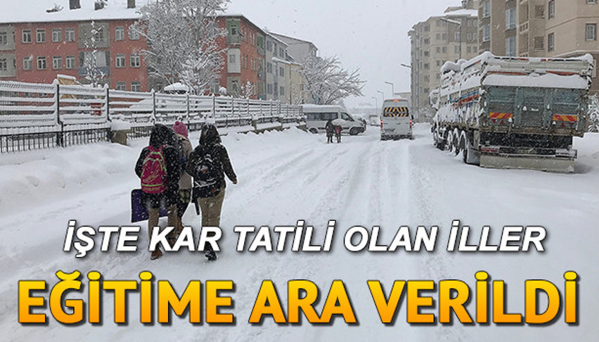 Bugün okullar tatil mi Hangi illerde okullar tatil oldu İşte 16 Şubat yüz yüze eğitime ara verilen iller