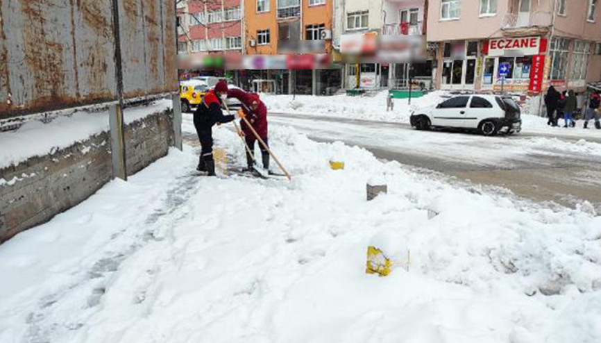 Seydişehirde kar kalınlığı, 20 santim oldu
