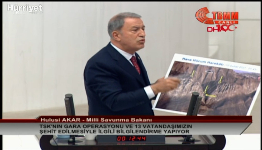 Milli Savunma Bakanın Hulusi Akar, TBMMde Gara operasyonun detaylarını anlattı
