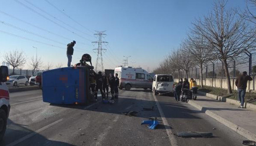 Başakşehirde trafik kazası; 2 yaralı