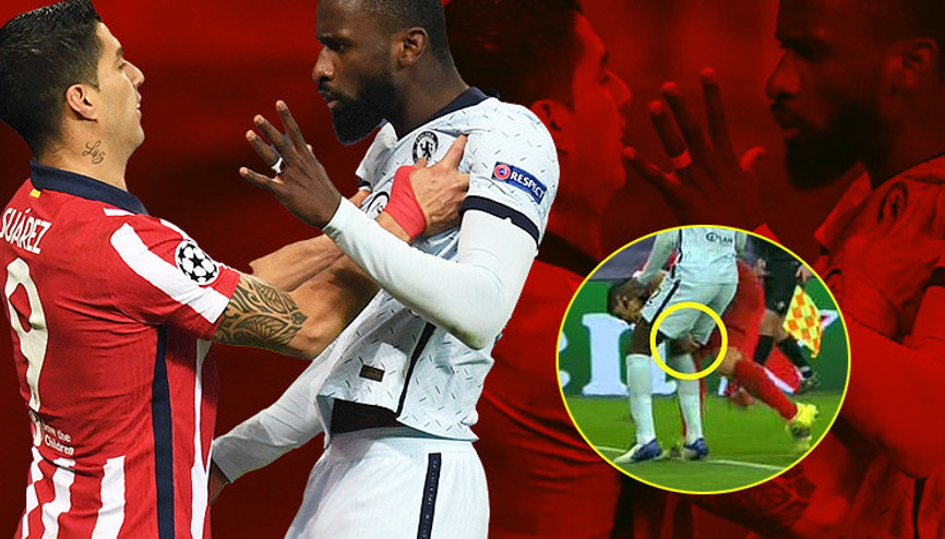 Şampiyonlar Liginde gecenin olayı Luis Suarez ile Antonio Rüdiger...