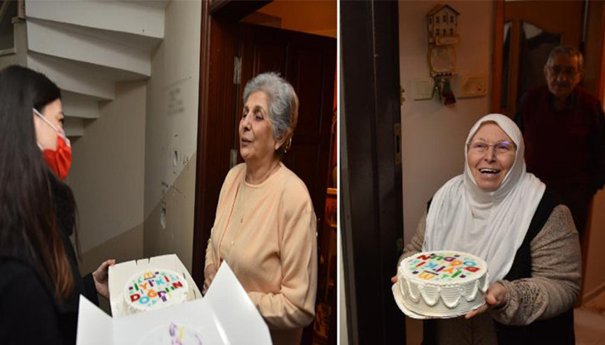 65 yaş üstü vatandaşlara doğum günü sürprizi