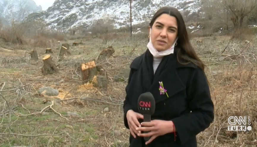 Karabağ’ın en stratejik noktası Giderken ağaçları bile kesmişler