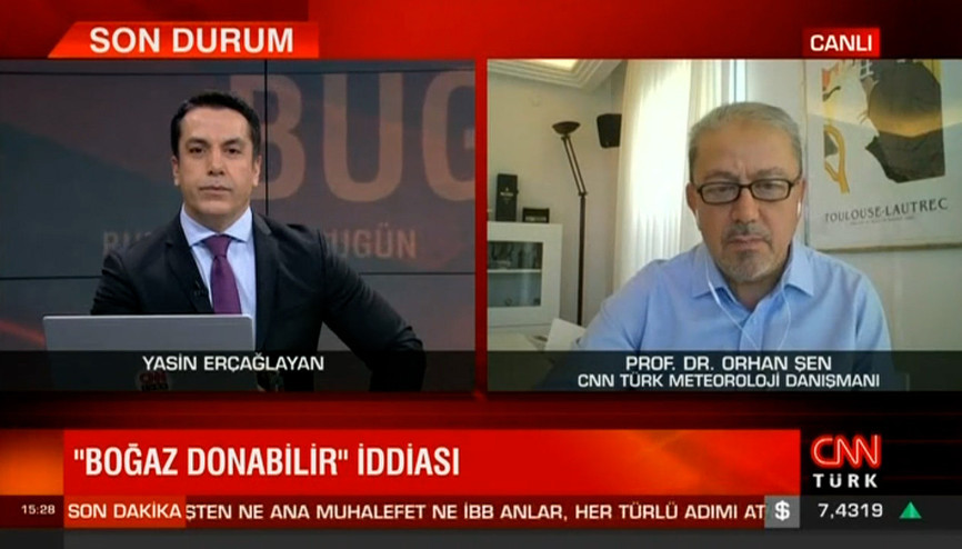 Canlı yayında Boğaz donacak iddiasını değerlendirdi Canlı yayında Boğaz donacak iddiasını değerlendirdi