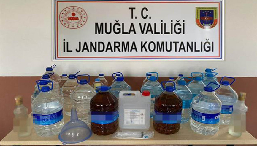 Muğlada sahte içki operasyonu: 1 gözaltı