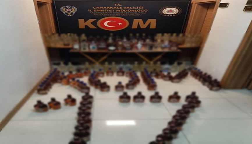 Çanakkalede kaçak ve sahte içki operasyonu: 1 gözaltı