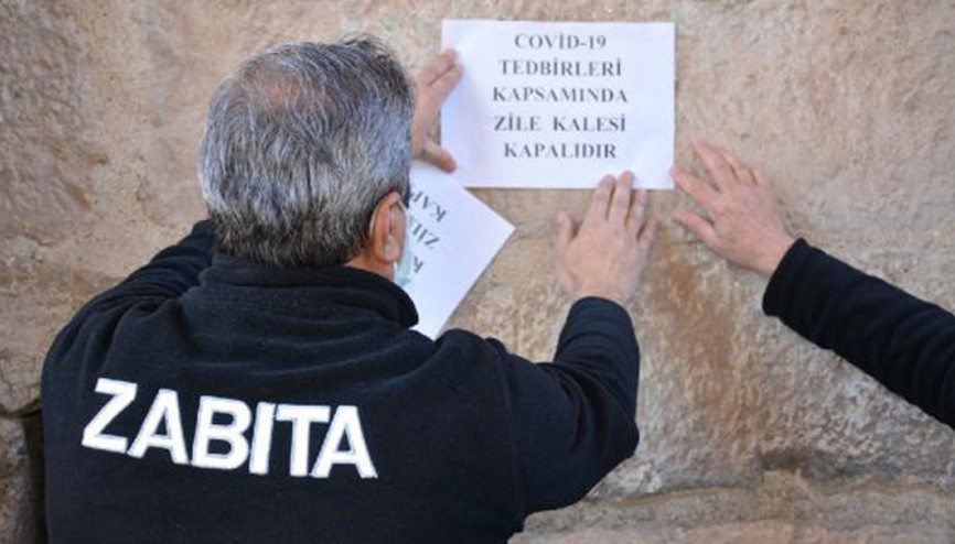 Tokat Zilede, parklar ve tarihi kale ziyarete kapatıldı