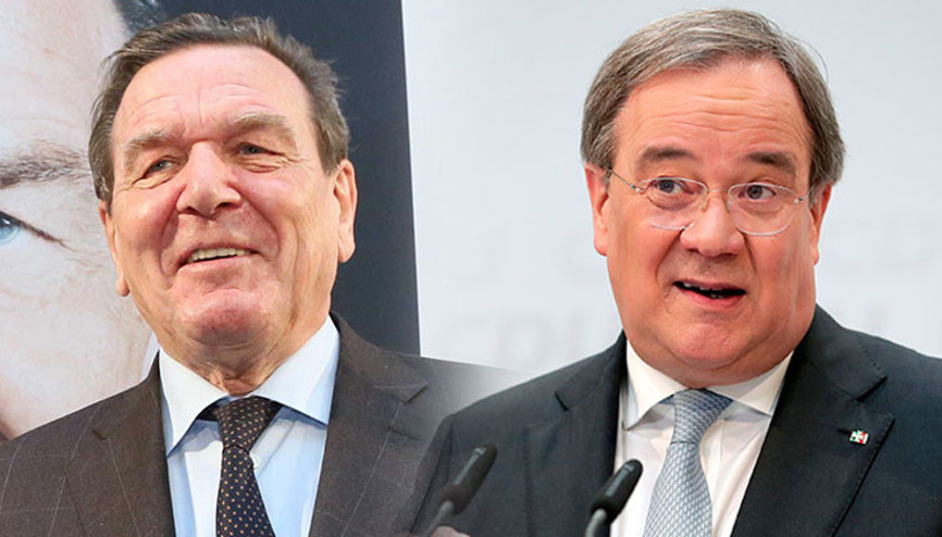 Schröder girdi, ya Laschet