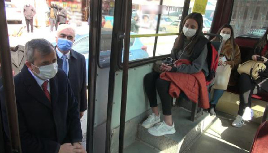 Kırıkkalede, toplu taşıma araçlarında denetim