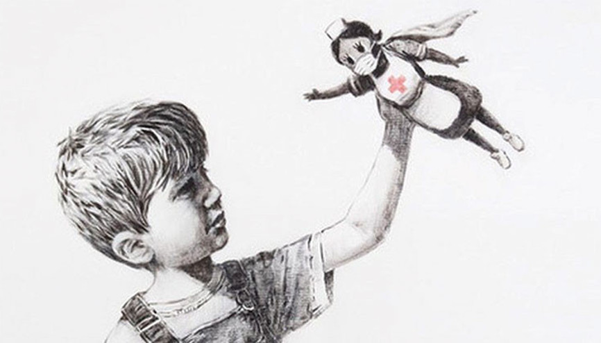 Banksy’den sağlıkçılara destek