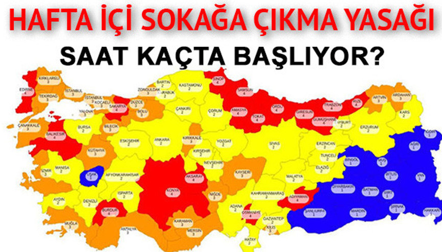 Hafta içi sokağa çıkma yasağı kalktı mı, sokağa çıkma yasağı hangi illerde var İşte hafta içi sokağa çıkma yasağı saatleri ve detayları