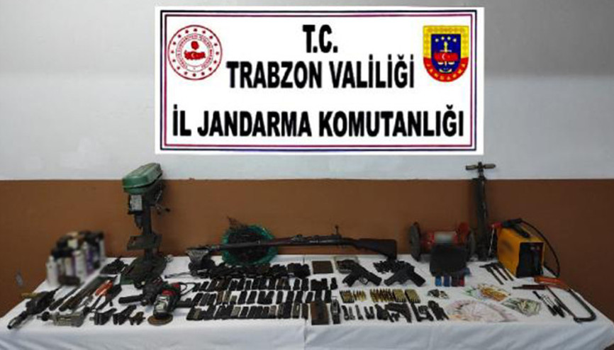 Düzköy’de kaçak silah atölyesi ortaya çıkarıldı