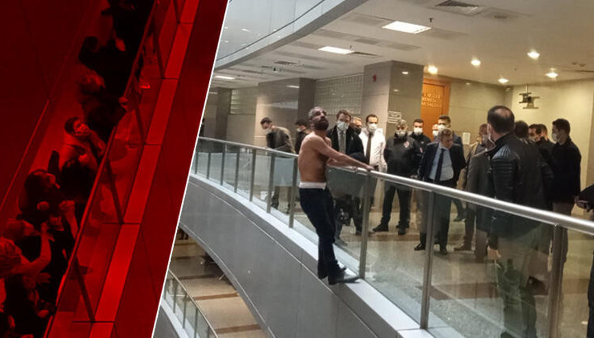 İstanbul Adalet Sarayında intihar girişimi hareketliliği