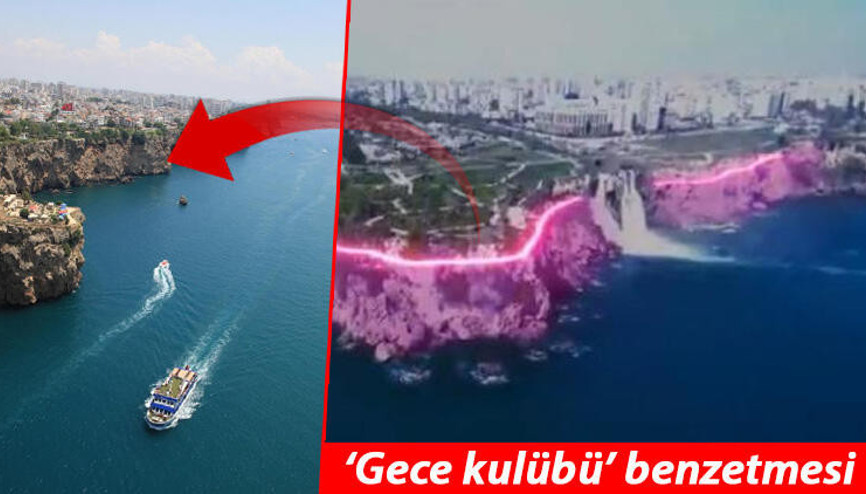 Antalyadaki falezleri ışıklandırma projesi için yeni öneri