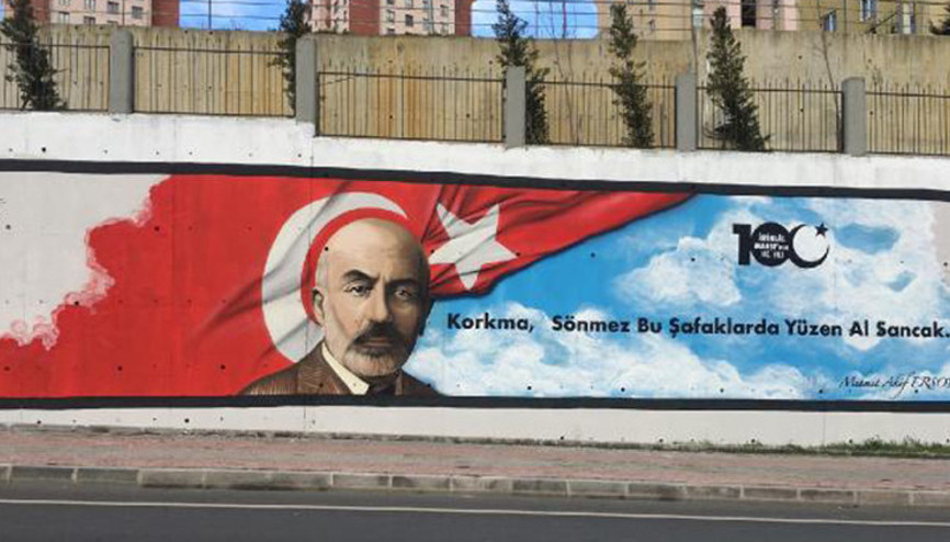 Başakşehir’de İstiklal Marşı’nın 100. yılına özel grafiti çalışması
