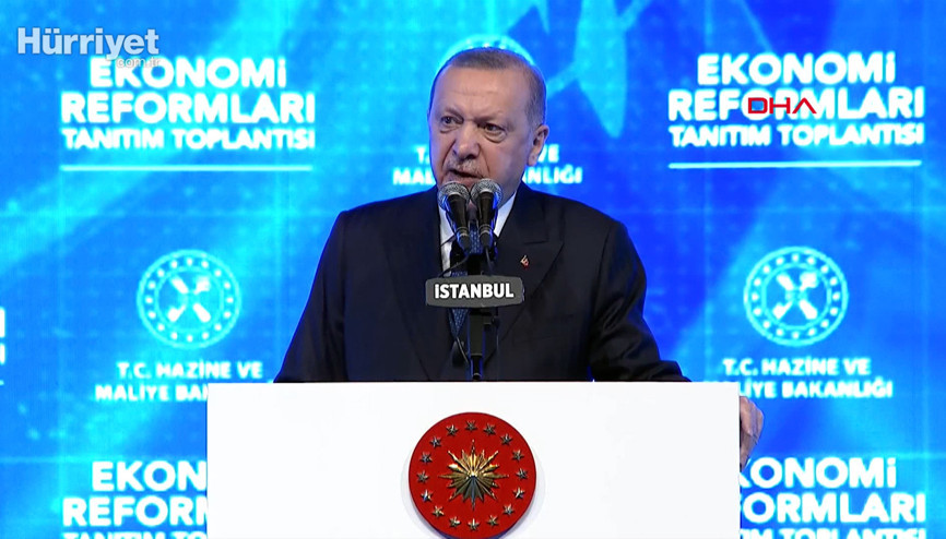 Cumhurbaşkanı Erdoğan Ekonomi Reformları Tanıtım Toplantısında konuştu