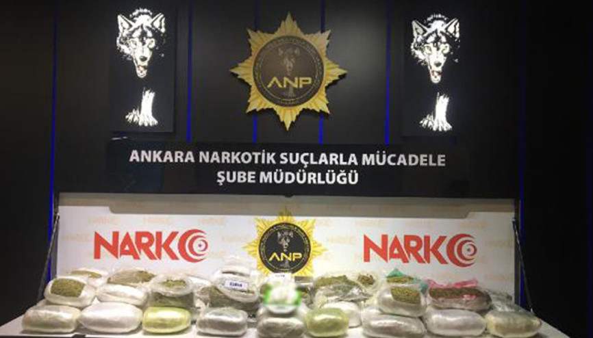 Ankarada uyuşturucu operasyonunda 67 kilo 550 gram esrar ele geçirildi